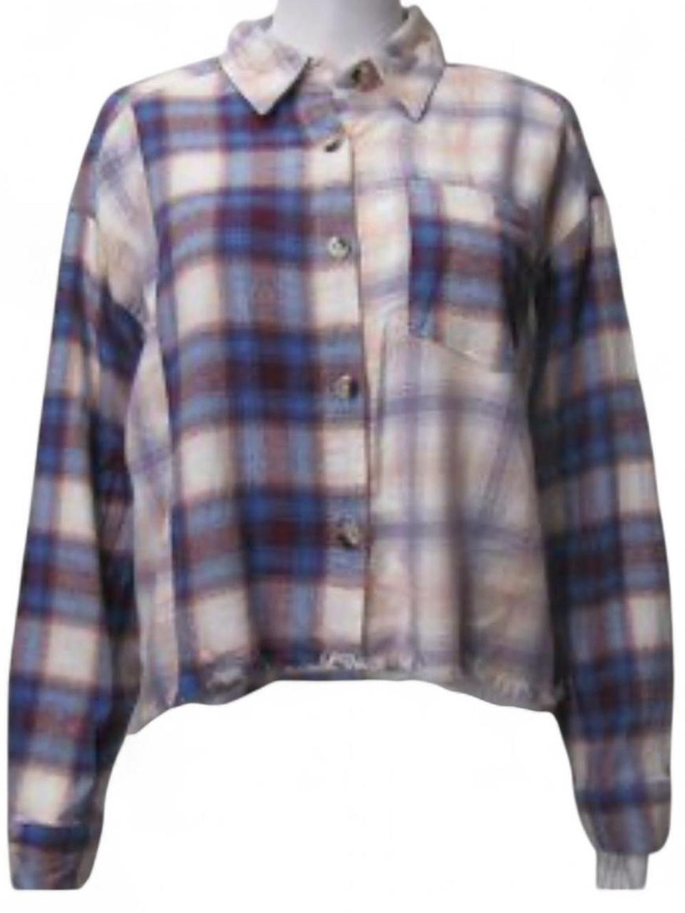 Versona Purple, Blue & Cream Plaid Shirt
